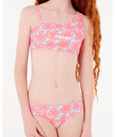 RIP CURL GIRLS NEON ISLES FLORAL BIKINI - AQUA