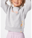 RIP CURL GIRL RAINBOW TIDE PRINT CREW - GREY MARLE
