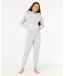 GIRLS VARSITY PRINT HOODY - GREY MARLE