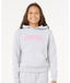 GIRLS VARSITY PRINT HOODY - GREY MARLE