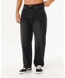 RIP CURL INNER VISIONS DENIM PANT - DARK ACID BLACK
