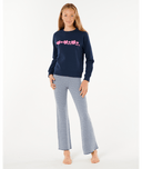 RIP CURL GIRLS NEON ISLES HIBISCUS CREW - DARK NAVY