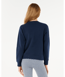 RIP CURL GIRLS NEON ISLES HIBISCUS CREW - DARK NAVY