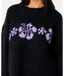 CALA NIGHTS HIBISCUS KNIT CREW - BLACK