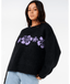 CALA NIGHTS HIBISCUS KNIT CREW - BLACK