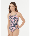 RIP CURL GIRLS SUNSET SKIES ONE PIECE - NAVY