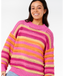 NEON ISLES COTTON STRIPE KNIT - PINK