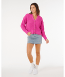 NEON ISLES CARDIGAN - LIGHT PINK