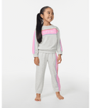 GIRL SUNSHINE REVIVAL CREW- LIGHT GREY MARLE