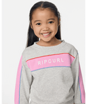 GIRL SUNSHINE REVIVAL CREW- LIGHT GREY MARLE