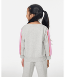 GIRL SUNSHINE REVIVAL CREW- LIGHT GREY MARLE