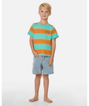 BOY RIDE THE WAVE STRIPE TEE - VITAMIN C
