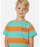 BOY RIDE THE WAVE STRIPE TEE - VITAMIN C