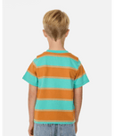 BOY RIDE THE WAVE STRIPE TEE - VITAMIN C