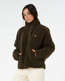 RIP CURL CALA NIGHTS SHERPA JACKET - BLACK OLIVE