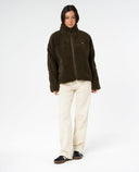 RIP CURL CALA NIGHTS SHERPA JACKET - BLACK OLIVE