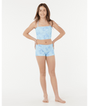 RIP CURL GIRLS AOTS OCEANIC RIB TANKINI - TEAL