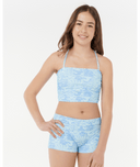 RIP CURL GIRLS AOTS OCEANIC RIB TANKINI - TEAL