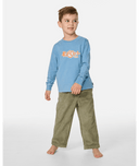 BOY RIDE THE WAVE LS TEE - FADED DENIM