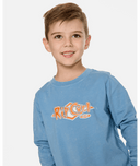 BOY RIDE THE WAVE LS TEE - FADED DENIM