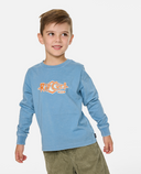 BOY RIDE THE WAVE LS TEE - FADED DENIM
