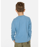 BOY RIDE THE WAVE LS TEE - FADED DENIM