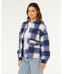 RIP CURL CALA NIGHTS CHECK JACKET - BLUE