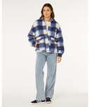RIP CURL CALA NIGHTS CHECK JACKET - BLUE