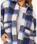 RIP CURL CALA NIGHTS CHECK JACKET - BLUE