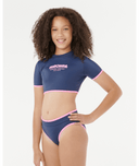 RIP CURL GIRLS SURF PUFF BIKINI - NAVY
