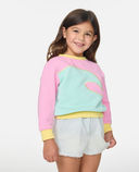 GIRL SURF WAVE CREW- PINK