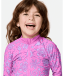 RIP CURL GIRL SUNSHINE CLUB LS SURFSUIT - WILD BERRY
