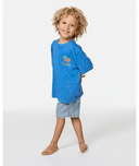 RIP CURL BOY SURF CHECK WASH TEE - ROYAL BLUE