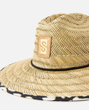 RIP CURL MIXED STRAW SUN HAT - NATURAL/BLACK