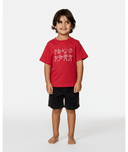 RIP CURL BOY SURF CHECK LWA TEE - WASHED RED