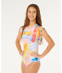 RIP CURL GIRLS MALIBU SS SURFSUIT - MULTICO