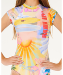 RIP CURL GIRLS MALIBU SS SURFSUIT - MULTICO