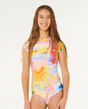 RIP CURL GIRLS MALIBU SS SURFSUIT - MULTICO