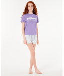 RIP CURL GIRLS SURF PUFF RELAXED TEE - PURPLE