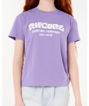RIP CURL GIRLS SURF PUFF RELAXED TEE - PURPLE