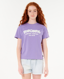 RIP CURL GIRLS SURF PUFF RELAXED TEE - PURPLE