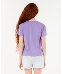 RIP CURL GIRLS SURF PUFF RELAXED TEE - PURPLE