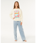 RIP CURL GIRLS SUNSHINE SQUAD CREW - BONE