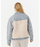RIP CURL CRUISIN SHERPA DENIM JACKET- WASHED BLUE