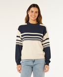 SURF SIDE STRIPE CREW - NAVY