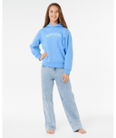 RIP CURL GIRLS STAPLE VARISTY HOOD - CORNFLOWER BLUE