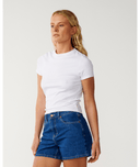 TABBY DENIM SHORT - MID BLUE