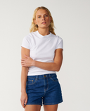 TABBY DENIM SHORT - MID BLUE