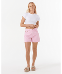 RIP CURL TABBY DENIM SHORT - PINK