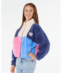 RIP CURL GIRLS BLOCK PARTY FLEECE - NAVY